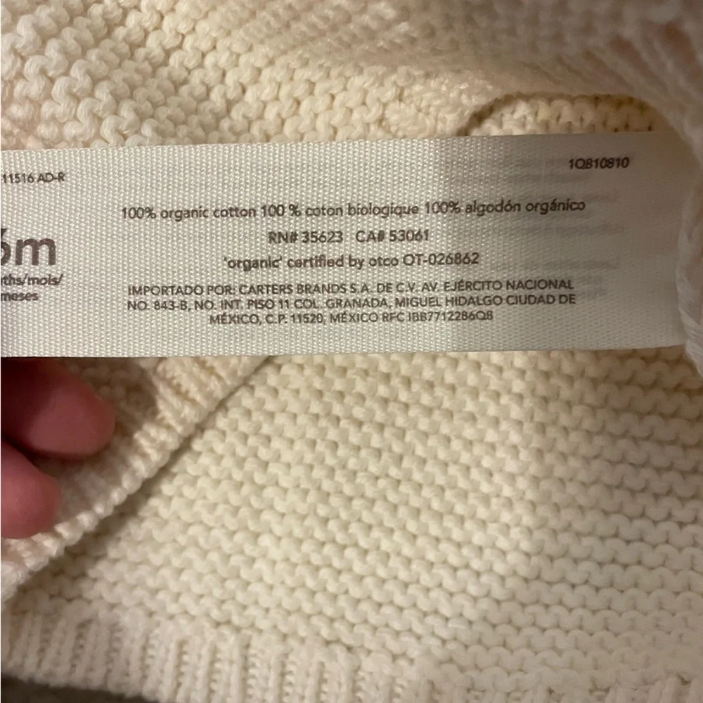 Little Planet by Carter’s‎ Organic Cotton Cardigan – 6 Months – Off White – NWT